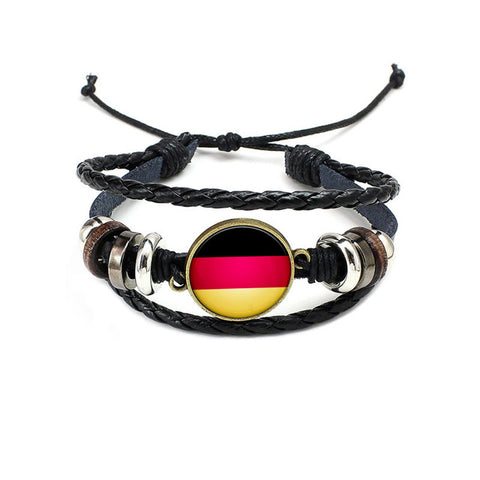 Leather Braided Rope Bracelet / Wristband